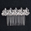 Rose Gold Color Wedding Hair Combs For Bride Crystal Rhinestones Pearls Women Hairpins Bridal Headpiece Hair Jewelry Accessories