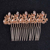 Rose Gold Color Wedding Hair Combs For Bride Crystal Rhinestones Pearls Women Hairpins Bridal Headpiece Hair Jewelry Accessories