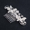 Rose Gold Color Wedding Hair Combs For Bride Crystal Rhinestones Pearls Women Hairpins Bridal Headpiece Hair Jewelry Accessories