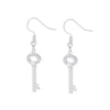 Rose Gold Cubic Zirconia Key Dangle Earrings For Women Jewelry Crystal Earrings 2022 Gift to My Friend