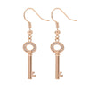 Rose Gold Cubic Zirconia Key Dangle Earrings For Women Jewelry Crystal Earrings 2022 Gift to My Friend