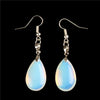 Rose Quartz Opalite Obsidian Water Drop Dangle Natural Stone Chakra Healing Reiki Crystal Earrings For Women Fashion Jewelry