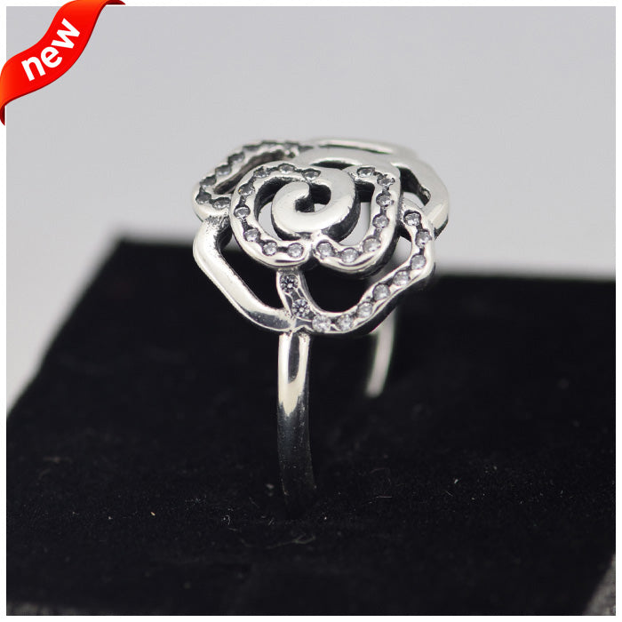 Rose Rings 100% 925 Sterling Silver Jewelry for Women