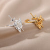 Rose and Sword Rings for Women Open Adjustable Stainless Steel Gold Color Couple Ring Romantic Wedding Aesthetic Jewelry