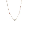 Rose gold titanium steel Necklace,Pearl collarbone necklace,No fading and no allergy