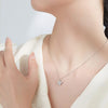 Rotating Windmill Necklace Temperament Simple Cold Wind Flash Diamond Snowflake Clavicle Chain Necklace