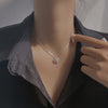 Rotating Windmill Necklace Temperament Simple Cold Wind Flash Diamond Snowflake Clavicle Chain Necklace