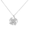 Rotating Windmill Necklace Temperament Simple Cold Wind Flash Diamond Snowflake Clavicle Chain Necklace