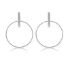 Round Circle Dangle Earrings for Women Wedding Engagement Statement Jewelry Earings Female 2020 Black Gold Silver Color Bijoux
