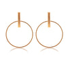 Round Circle Dangle Earrings for Women Wedding Engagement Statement Jewelry Earings Female 2020 Black Gold Silver Color Bijoux