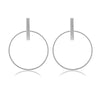 Round Circle Dangle Earrings for Women Wedding Engagement Statement Jewelry Earings Female 2020 Black Gold Silver Color Bijoux