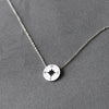 Round Coin Compass Geometric Anise Star Nautical Beach Sailor Lucky Amulet Direction Compass Glamour Pendant Chain Necklaces
