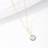 Round Cubic Zirconia Pendant Necklace for Women Stainless Steel Jewelry Crystal Neck Chain Friendship Birthday Gifts Hot
