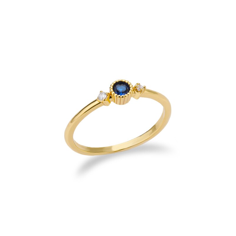 Round Cubic Zirconia Rings For Women Crystal Gold Color Birthstone Ring Wedding Couple Jewelry Birthday Gift anillos