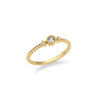 Round Cubic Zirconia Rings For Women Crystal Gold Color Birthstone Ring Wedding Couple Jewelry Birthday Gift anillos