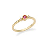 Round Cubic Zirconia Rings For Women Crystal Gold Color Birthstone Ring Wedding Couple Jewelry Birthday Gift anillos