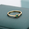 Round Cubic Zirconia Rings For Women Crystal Gold Color Birthstone Ring Wedding Couple Jewelry Birthday Gift anillos