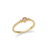 Round Cubic Zirconia Rings For Women Crystal Gold Color Birthstone Ring Wedding Couple Jewelry Birthday Gift anillos