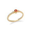 Round Cubic Zirconia Rings For Women Crystal Gold Color Birthstone Ring Wedding Couple Jewelry Birthday Gift anillos