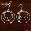 Round Dangle Earrings For Women 2022 Trend Silver Colour  Quality Jewelry Accessories Christmas  GaaBou