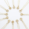 Round Hollow 12 Zodiac Sign Necklace For Women Girl Retro Stainless Steel Gold Color Necklaces Constellations Zirconia Jewelry