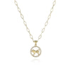 Round Hollow 12 Zodiac Sign Necklace For Women Girl Retro Stainless Steel Gold Color Necklaces Constellations Zirconia Jewelry