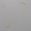 Round Hollow 12 Zodiac Sign Necklace For Women Girl Retro Stainless Steel Gold Color Necklaces Constellations Zirconia Jewelry