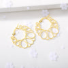 Round Irregular Flower Hoop Earrings Boucle D'oreille Femme 2023 Earrings Jewelry Stainless Steel Boho Accessories Mujer