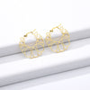 Round Irregular Flower Hoop Earrings Boucle D'oreille Femme 2023 Earrings Jewelry Stainless Steel Boho Accessories Mujer