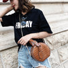 Round Messenger Chain Bags for Women 2022 Ladies Stylish PU Leather Should Women Leather Shoulder Chain Bags Female Shopping Bag