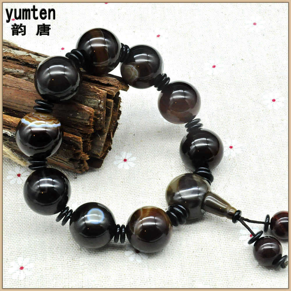 Round Natural Agate Stone Jewelry Erkek Bileklik Boncuk Agate Bracelet Women Bracelets Pulseira Feminina Natural Stone Bead Red