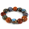Round Square vintage beads lady Ethnic Bracelet Ceramic stone women charm Bangles BR-02
