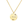 Round Stars Pendant Necklace for Women Stainless Steel Angel Number Necklaces Lucky Meaningful Digital Jewelry collares mujer