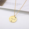 Round Stars Pendant Necklace for Women Stainless Steel Angel Number Necklaces Lucky Meaningful Digital Jewelry collares mujer