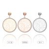 Round Tree of Life Diamond Design Earrings Silverly Color Pendant Earring For Women  Charm Jewelry Wedding Party Gift 2022