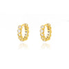 Round Zircon Hoop Earrings for Women Stainless Steel Gold Color Earrings 2023 Trend Wedding Couple Rhinestone Jewelry pendientes