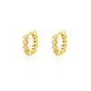 Round Zircon Hoop Earrings for Women Stainless Steel Gold Color Earrings 2023 Trend Wedding Couple Rhinestone Jewelry pendientes