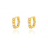 Round Zircon Hoop Earrings for Women Stainless Steel Gold Color Earrings 2023 Trend Wedding Couple Rhinestone Jewelry pendientes