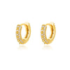 Round Zircon Hoop Earrings for Women Stainless Steel Gold Color Piercing Earrings 2023 Trend Wedding Aesthetic Jewerly aretes