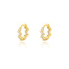 Round Zircon Hoop Earrings for Women Stainless Steel Gold Color Piercing Earrings 2023 Trend Wedding Aesthetic Jewerly aretes
