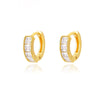 Round Zircon Hoop Earrings for Women Stainless Steel Gold Color Piercing Earrings 2023 Trend Wedding Aesthetic Jewerly aretes
