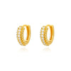 Round Zircon Hoop Earrings for Women Stainless Steel Gold Color Piercing Earrings 2023 Trend Wedding Aesthetic Jewerly aretes