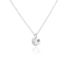 Round Zircon Necklace For Women Gold  Color Crystal Shiny Choker Pendant Simple Temperament Necklace Wedding Jewelry Gift