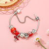 Rred Lucky Bag Piggy Bank Beads Pendant Charm Bracelet For Women With Snake Chain Brand Bracelet Jewelry
