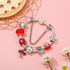 Rred Lucky Bag Piggy Bank Beads Pendant Charm Bracelet For Women With Snake Chain Brand Bracelet Jewelry