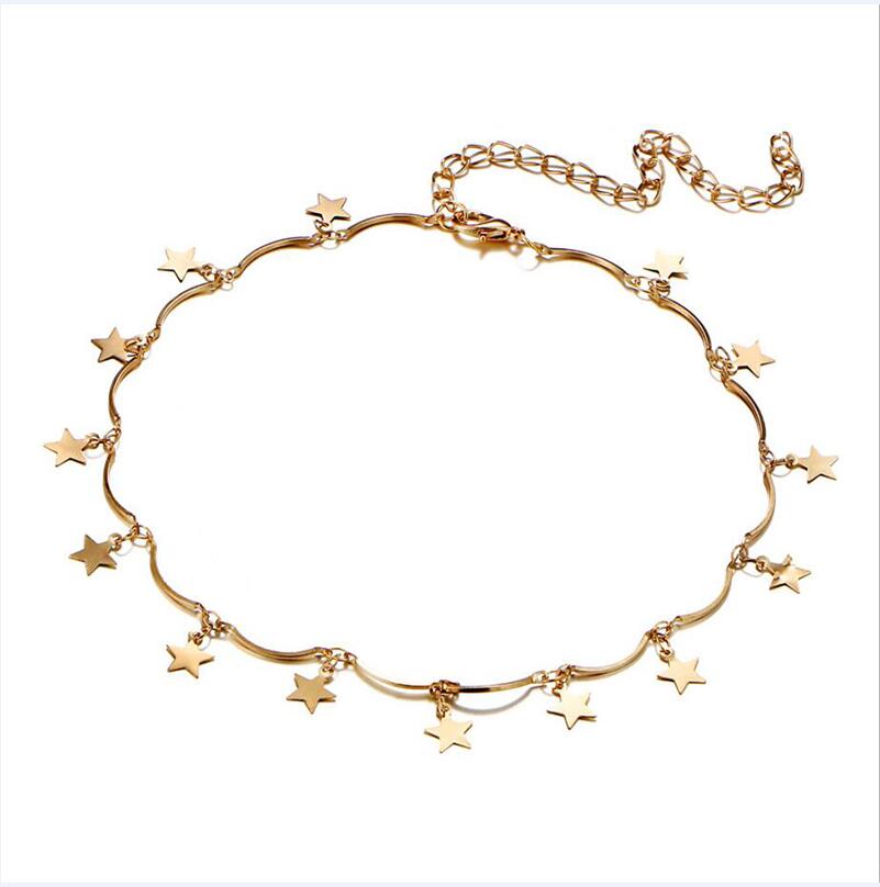 Star choker necklaces & pendants accessories Fine jewelry chain necklace Vintage chocker womens clothing accessories