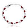 Ruby Bracelet for Women or Men European and American Fashion Style Silver Zircon Unisex Jewelry Gemstone 925 Sterling Silver
