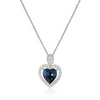 2020 New Arrival Women Girl Gift Heart Shape Crystal Pendant Necklace 925 Sterling Silver Chain Wedding Jewelry YNC031
