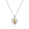 2020 New Arrival Women Girl Gift Heart Shape Crystal Pendant Necklace 925 Sterling Silver Chain Wedding Jewelry YNC031