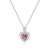 2020 New Arrival Women Girl Gift Heart Shape Crystal Pendant Necklace 925 Sterling Silver Chain Wedding Jewelry YNC031